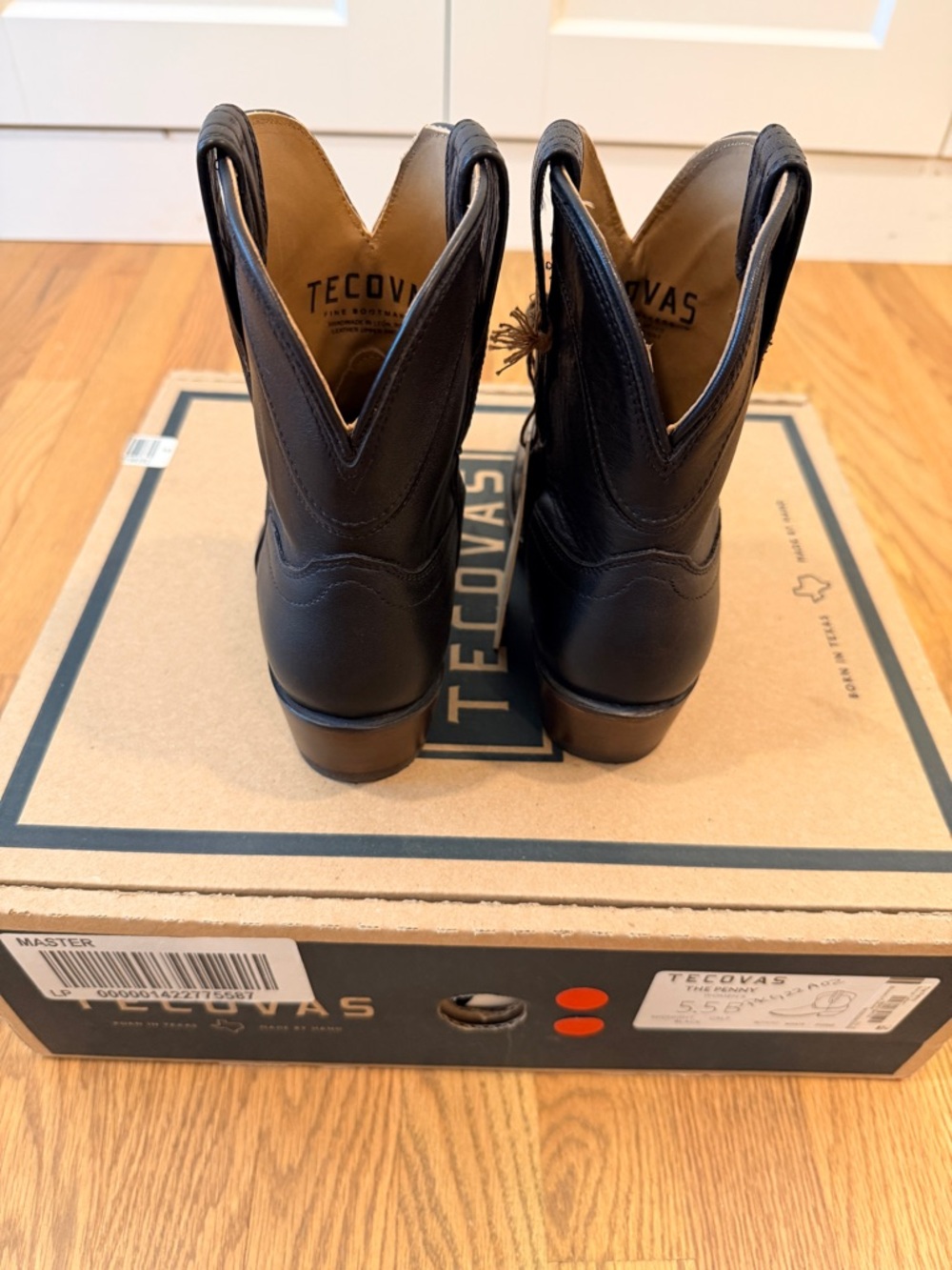 Tecovas Black Leather Ankle Boots - Picture 5 of 11